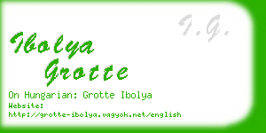 ibolya grotte business card